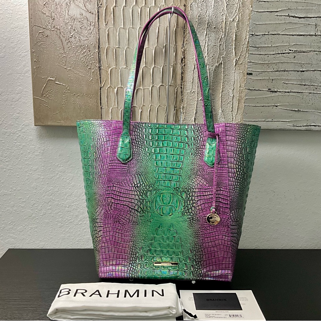 Brahmin Jayden Hyacinth Ombr Mini Melbourne W/4 Leather Eyes Nwt
